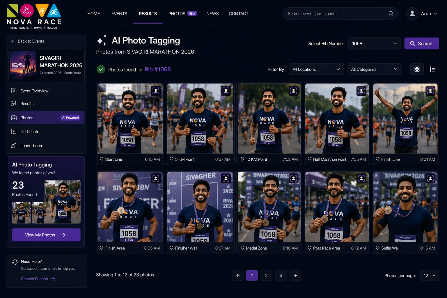 AI photo tagging
