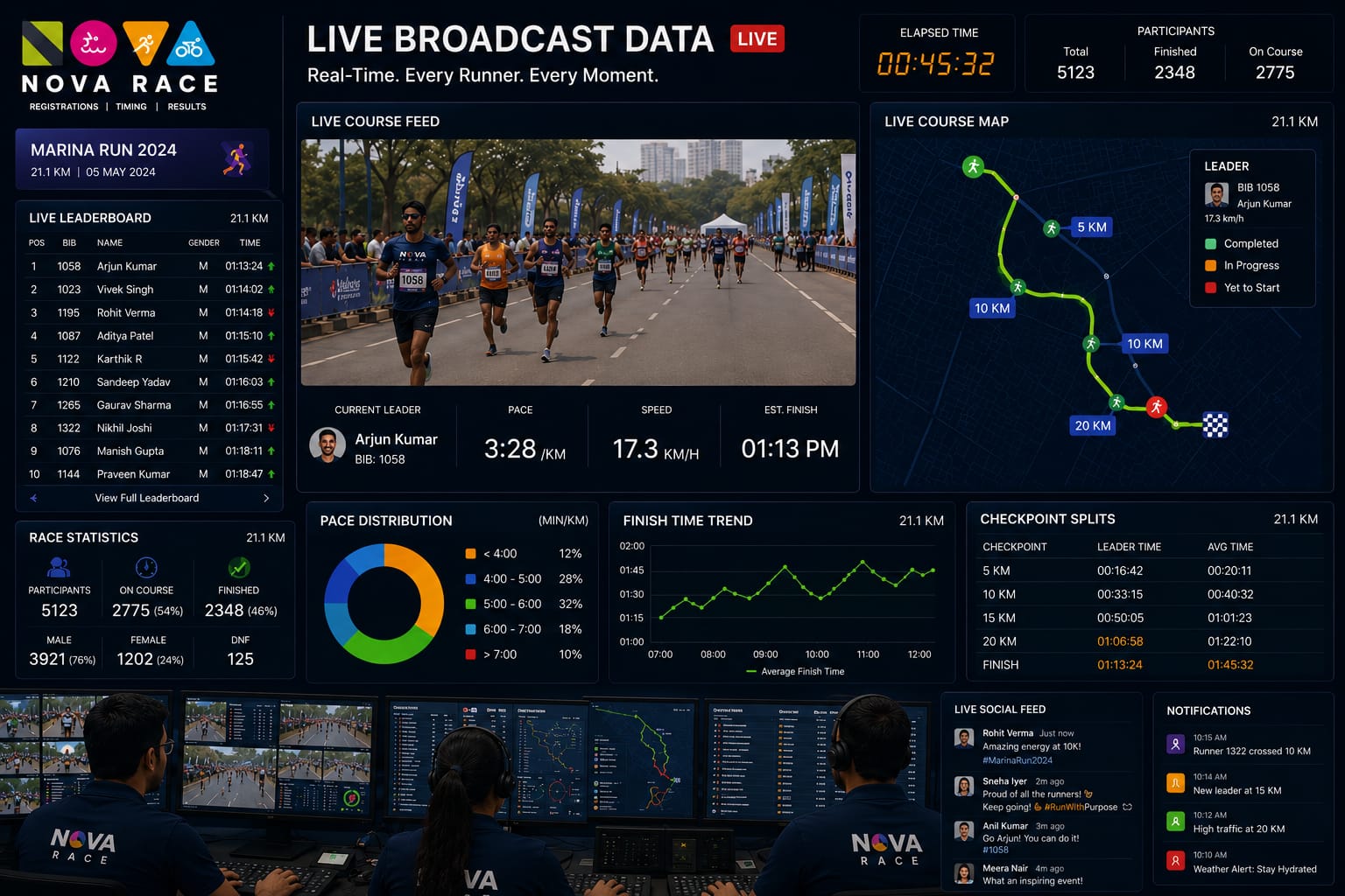 Live broadcast data API